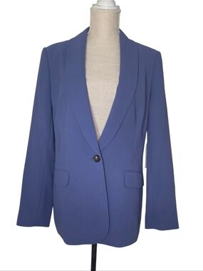 DKNY Single Button Blue Blazer Suit Jacket